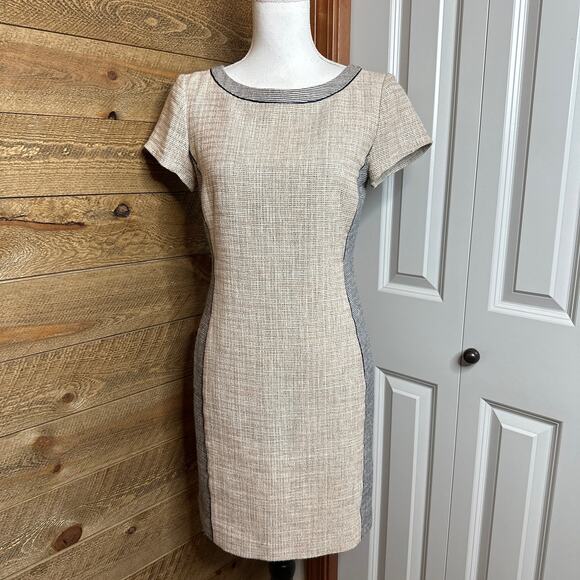 Ann Taylor Textures Sheath Dress Short Sleeve Size 2 - Picture 1 of 6